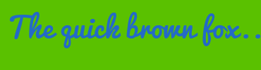 Image with Font Color 246AC7 and Background Color 5AC100